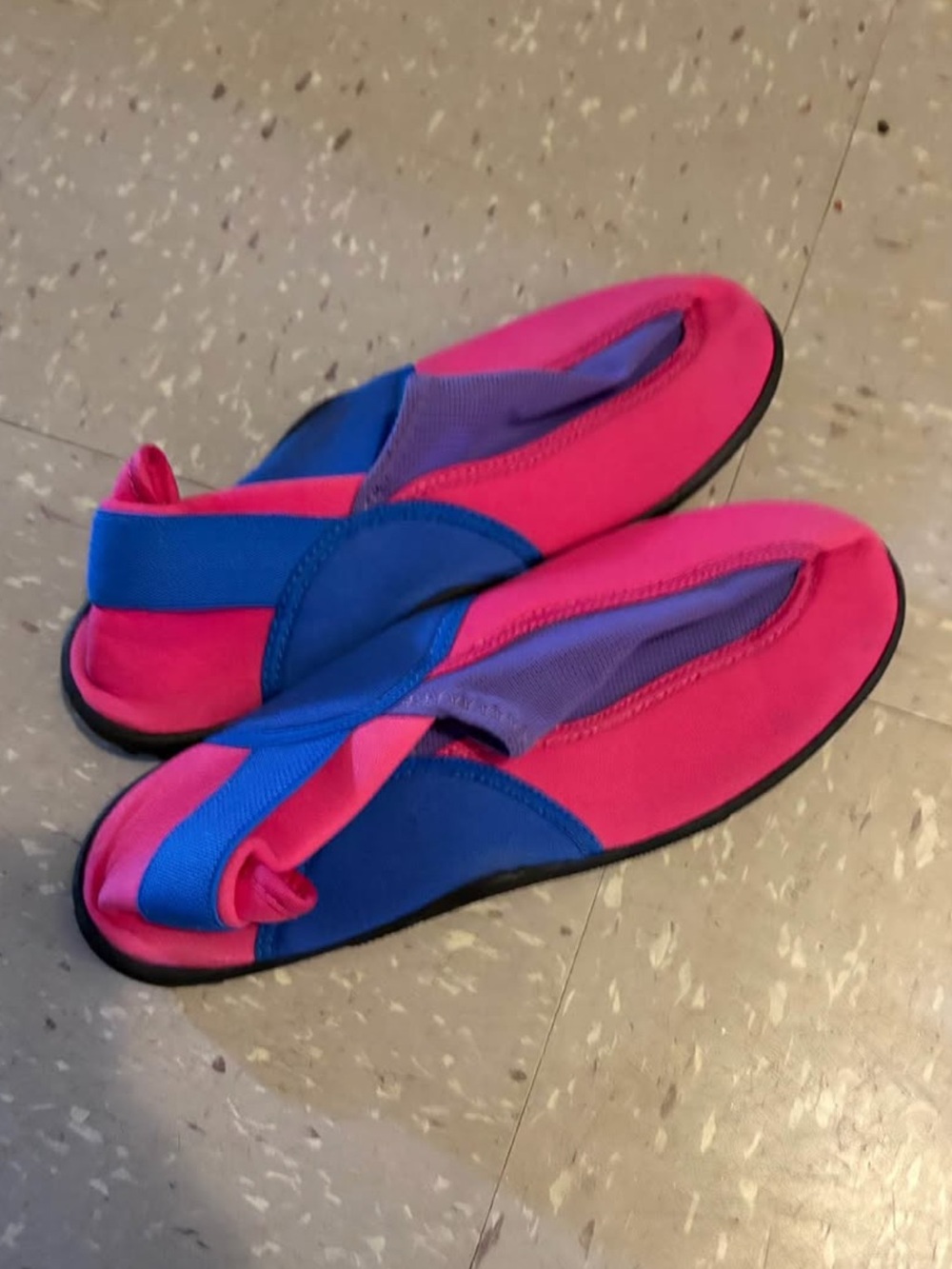 Women’s Minimalist Water Shoes - Pink & Blue Slip-On Outdoor Yoga Beach Summer